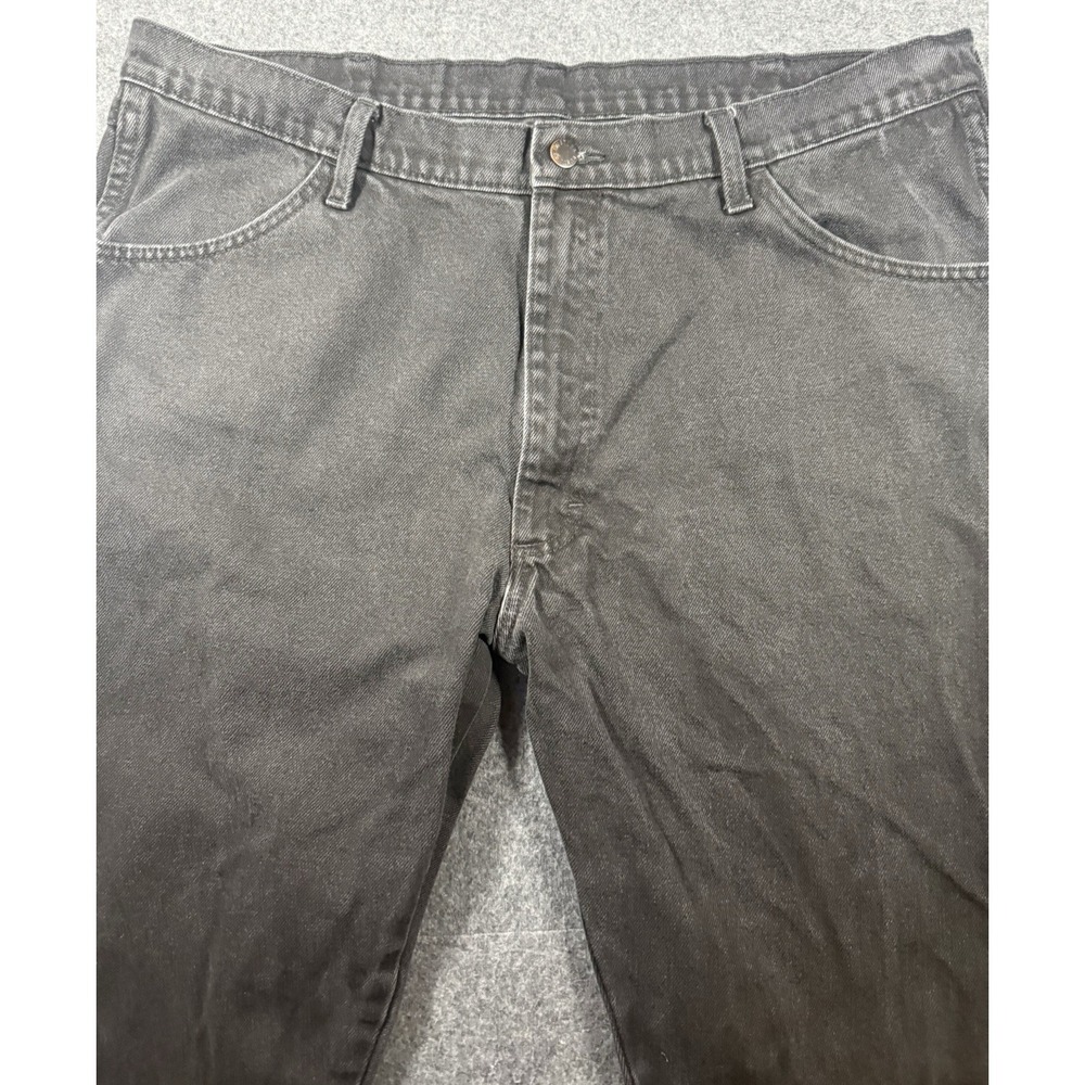 Rustler Men's Black Denim Jeans Straight Leg 40x30